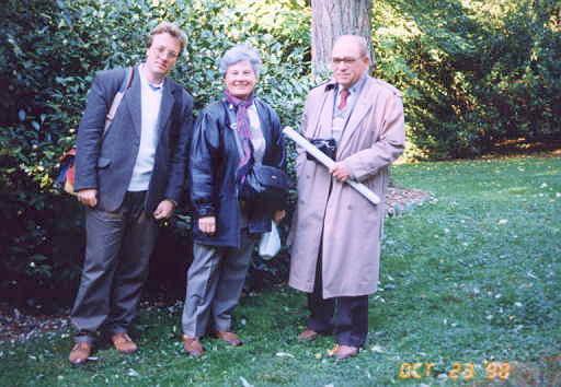 Left to Right: Andrs Nemnyi, Gizella Vinis, and Jozsef Szendroi at the Morris Arboretum