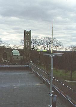 Our GPS Base Station, atop the Campus Library